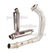 Motocycle Complete System Header Link Pipe Muffler For Yamaha YZF MT07 2014-2024
