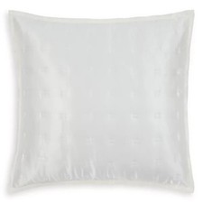 $380 2 Pcs Set Gingerlily  Silk Windsor Quilted Euro Shams in Silver Gray - NEW