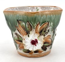 Vintage RETRO ITALIAN POTTERY FLORAL PLANTER