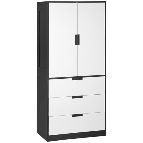 Door wardrobe with - door, drawers