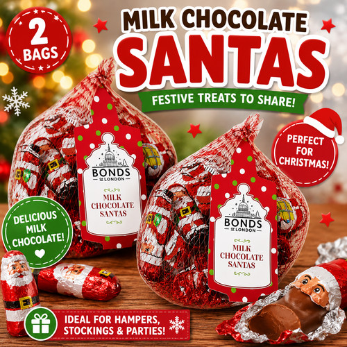 Bags milk chocolate santas - bags, |