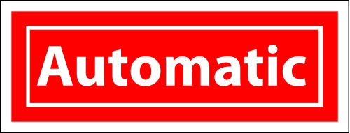 Automatic sign 940mm - "automatic, x