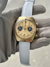 Vintage Wakmann Valjoux 7734 Gold-Plated Chronograph 37mm Ref. 1435