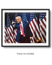 Donald Trump Hand Signed 16x12