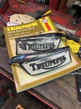 Triumph Tank Badges Metal 1967