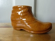 Boot shaped Money Box Bank  12cm Long Scottish Pottery