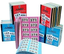 Cloakroom Raffle Tickets 500 or 1000 Books sequential numbered bordered Jumbo