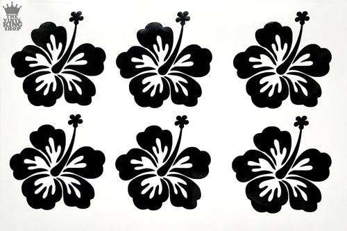 Hibiscus flower decals - 6,