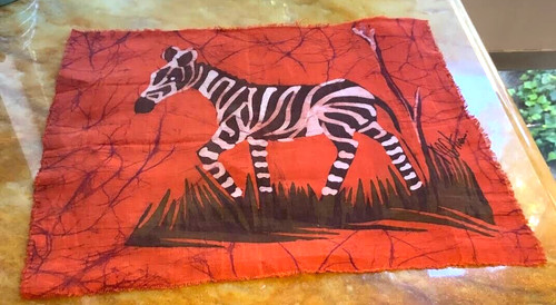 African batik cloth wall - wall, art