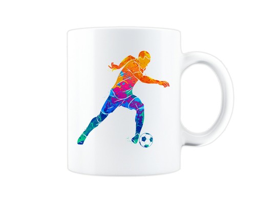 Footballer art mug - mug, gift