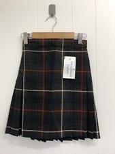 Brown Plaid Tartan Kilt School Skirt Glengarnock & Dunain New Age 4-5 W22 L16