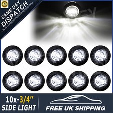 10pcs LED SIDE MARKER LIGHT INDICATOR LAMP WHITE TRUCK LORRY Trailer BUS 12V24V,
