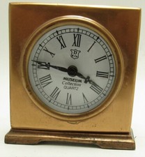 Museum Collection Copper Colored Heavy D & Co Battery Powered Clock -N1
