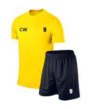 Personalised Football Kit Soccer kit Adult (Shirt & Short) Yellow/Black