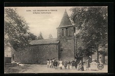 Old postcard chambon de - postcard,
