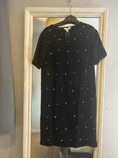 Black and white pearl dress