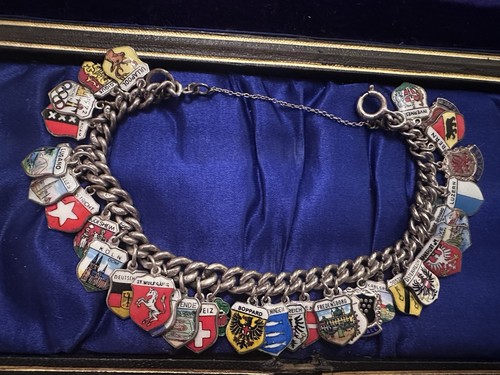 Vintage 800 silver enamel - vintage,