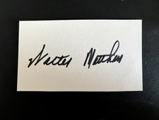 WALTER MATTHAU - THE ODD COUPLE / GRUMPY OLD MEN ACTOR - SIGNED WHITE CARD