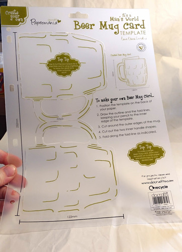 Papermania beer mug card - papermania,