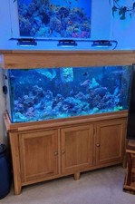 Large 485 Litre Aqua Oak Marine Tank With Sump