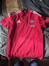 Adidas Arsenal Mens Red And White Training Polo Shirt Medium 2021/2022