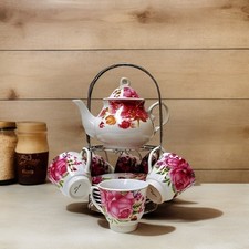 White Ceramic Tea Set Bold