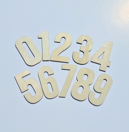 Wooden numbers 10cm - numbers,