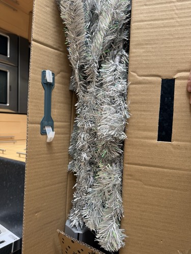 Silver tinsel artificial - silver,