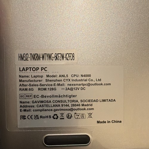 Anl5 14in laptop intel celeron - 14in,