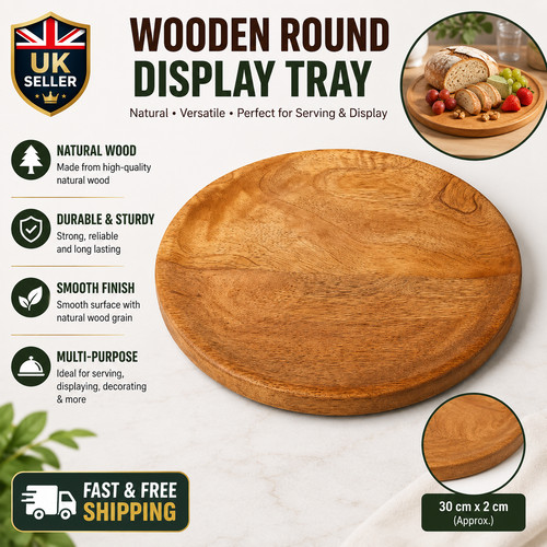Wooden round display - round,