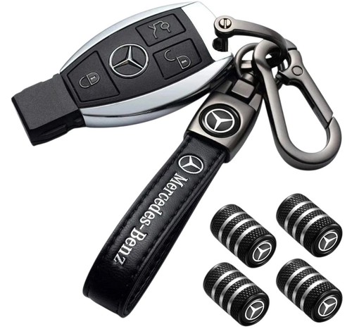 Mercedes leather keyring - keyring, &