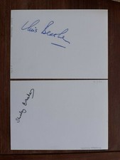Shirley & Chris Brasher Grand Slam Tennis & Olympic Gold Signed Cards AFTAL #216