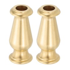 Lamp Solid Brass Spindle, 2Pcs Turned Brass Spindle Slips Lamp Finial, 21 x 50mm