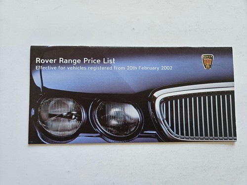 Rover price list - 25, 45