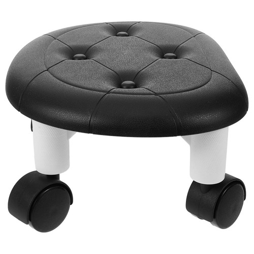 Low stool with wheels - low,