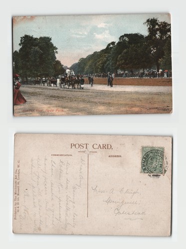 Postcard rotten row hyde park - row,