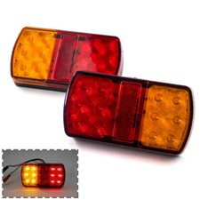 2pcs 12V 12 LED Rear Tail Brake Stop Light Lamp Trailer Caravan Truck Lorry Van