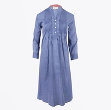 Handprint Dream Apparel Pure Cotton Chevron Print Midi Shirt Dress Medium UK 12