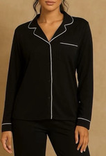 Ladies Long Sleeve Primark Black Pyjama Set Sizes XS - 2XL VIRAL on TIKTOK!!