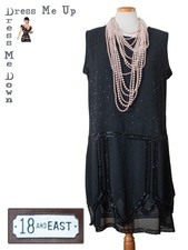 Beaded Flapper Dress Black