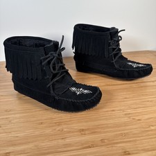 Manitobah Mukluks Black Suede
