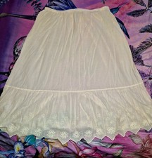 Bnwot Gudrun Sjoden cream ecru Petticoat Skirt Xl Apprx 38" To 50" Waist New
