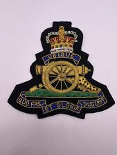 Royal Artillery Blazer Badge RA Hand Embroidered Bullion And Wire Blazer Badge