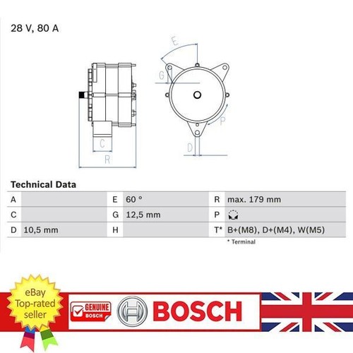 Alternator for daf 65 75 - alternator, 55