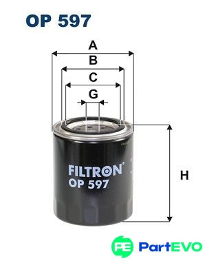 Filtron oil filter op597 for - filtron,