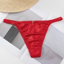 Ladies' Elegant Satin Thong