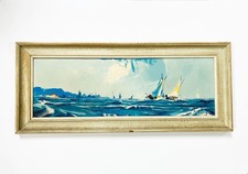 A Dramatic Seascape Painting by the midcentury artist George Deakins