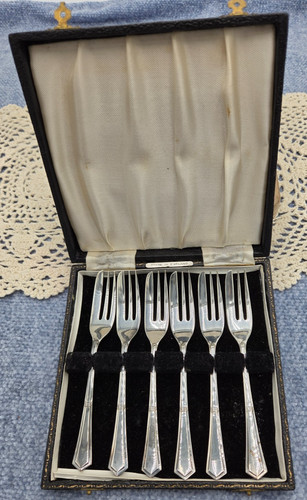 Vtg angora silver - co, set
