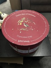 John Lewis - 12 Days of Christmas - Set of 12 Porcelain Mugs - Boxed