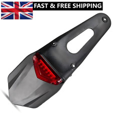 Universal Mx Enduro Motorbike Number Plate Holder Bracket Tail Tidy Brake Light